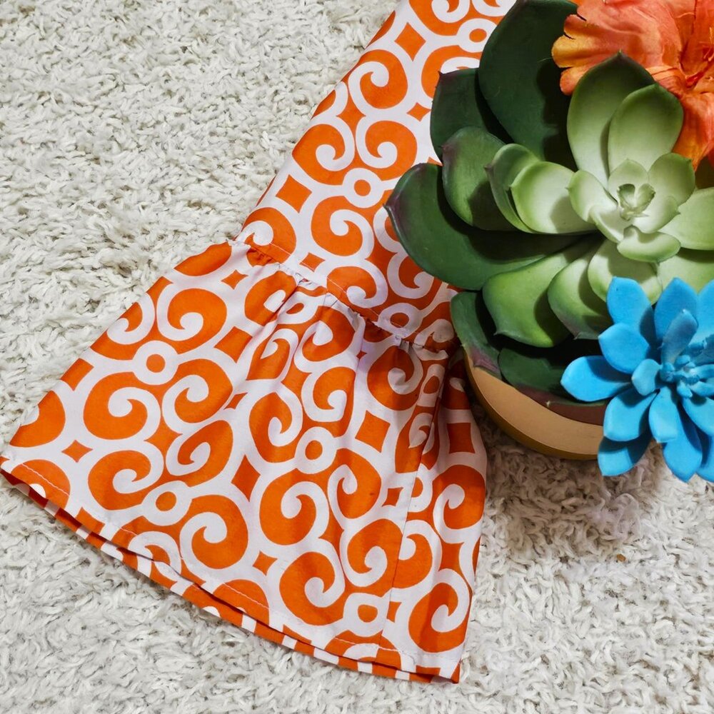 Buckhead Betties Prep Rally Orange & White Parker Dress Size Medium. - Picture 9 of 11